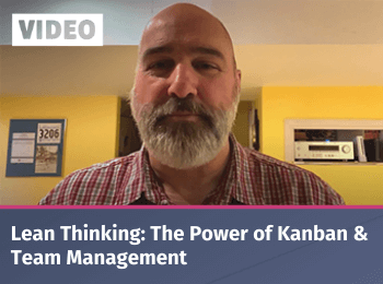 Lean thinking power kanban team management banner